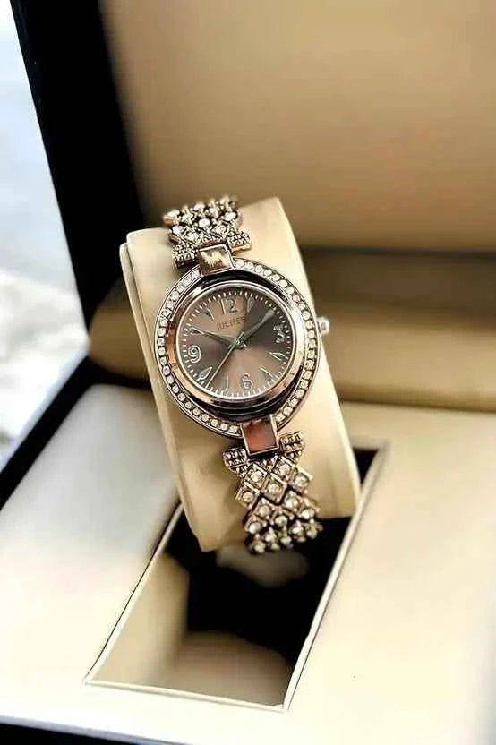 Premium Color Smooth Finish COMBO Pack 2 Analog Watch for Women BROWN