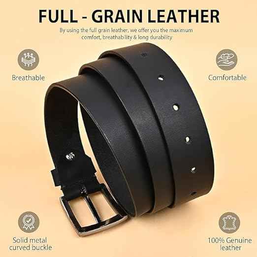 JUST-STYLE Belts for Men Leather Original