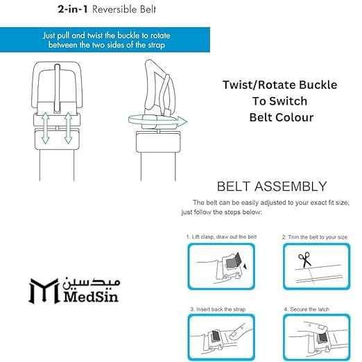PU-Leather Reversible Belt for Men
