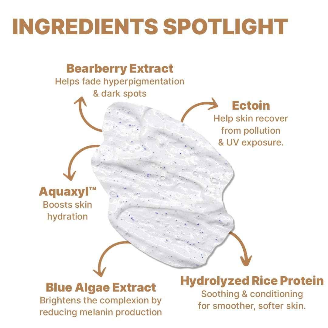ALL MAN Skin Brightening Face Wash, Fades Dark Spots & Hyperpigmentation, Removes Dirt, oil, & Pollutants with Aquaxyl, Ectoin & Hydrolyzed Rice Protein | 100g