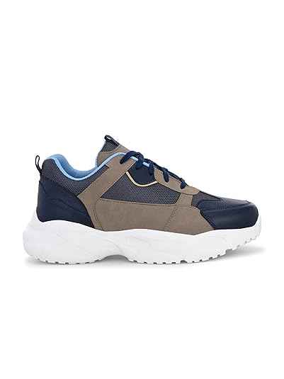 EL PASO Men Faux Leather Casual Lace Up Sneakers