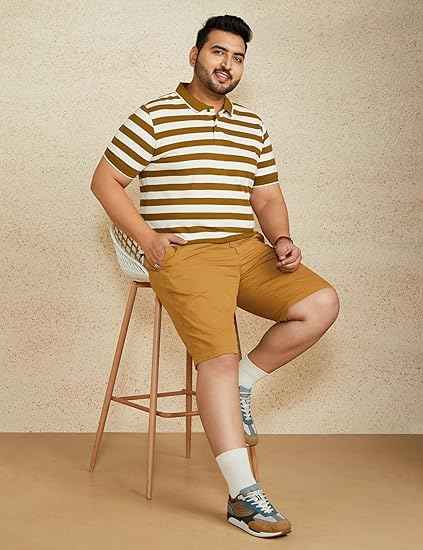 Symbol Men's Cotton Rich Striped Polo Tshirts