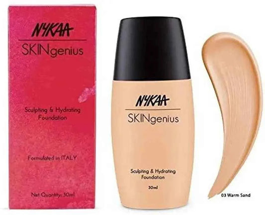 Nykaa SKINgenius Sculpting & Hydrating Dewy Foundation For Dry Skin - Pure Ivory- 01