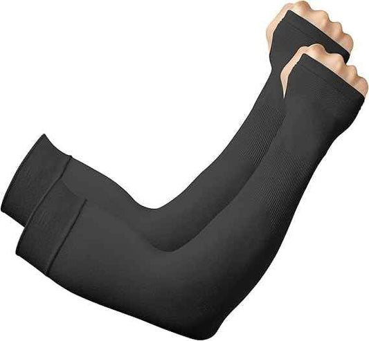 VT VIRTUE TRADERS Cooling Arm Sleeves for Men & Women, UV Sun Protection Hand Cover UPF 50, Compression Arm Guard