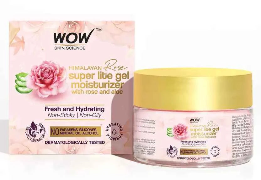 WOW SKIN SCIENCE Aloe Rose Gel Moisturizer| Instant Hydration in Summer|Daily Refreshing FaceGel|  (50 ml)