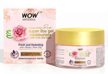 WOW SKIN SCIENCE Aloe Rose Gel Moisturizer| Instant Hydration in Summer|Daily Refreshing FaceGel|  (50 ml)
