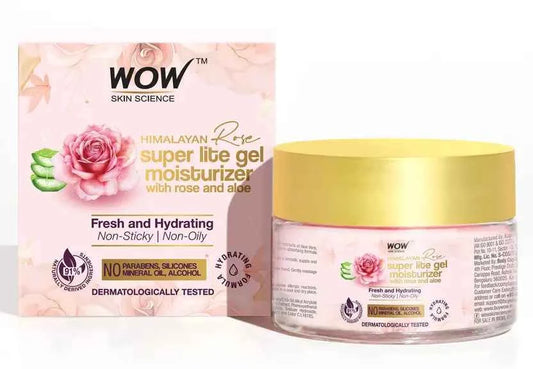 WOW SKIN SCIENCE Aloe Rose Gel Moisturizer| Instant Hydration in Summer|Daily Refreshing FaceGel|  (50 ml)