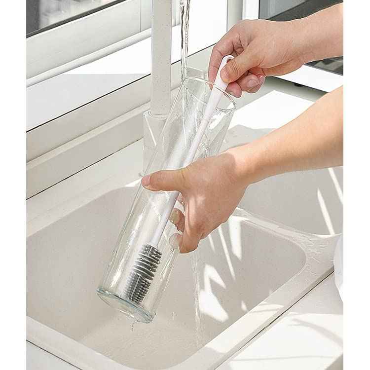 VYOOx Long Handle Silicone Bottle Cleaner Brush for Washing Water Bottle