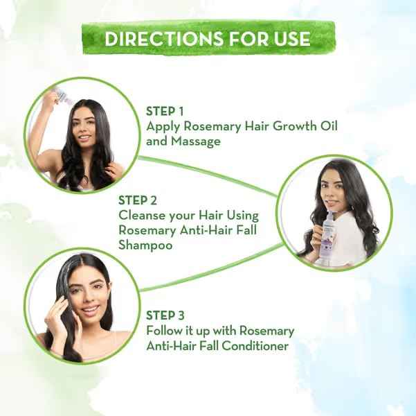 Mamaearth Rosemary Hair Fall Control Kit | Gives up to 94% Stronger Hair | Up to 93% Less Hair Fall | Made Safe Certified | For Men & Women | 650 ml