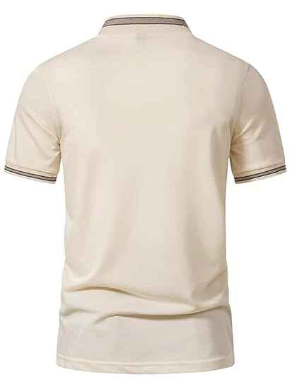 Men's Solid Cotton Rich Polo T Shirt
