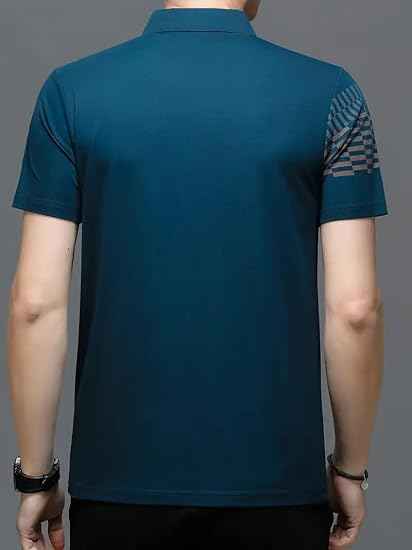 Alphabet Print Sports Collar Tshirt