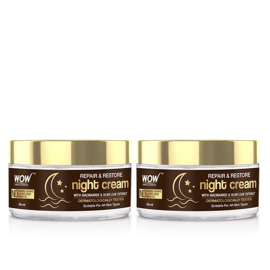 WOW SKIN SCIENCE Repair & Restore Night Cream | Repairs Skin Damage|Fights Skin Aging  (50 ml)