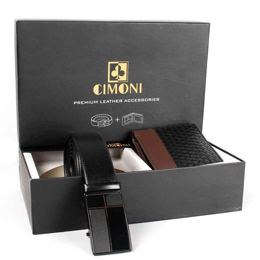 PU Leather Wallet & Belt Combo