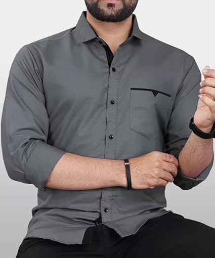 CB-COLEBROOK Men's Regular Fit Solid Soft Touch Cotton Casual Shirt