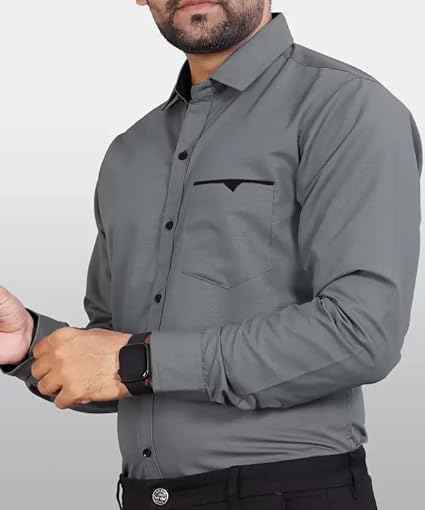 CB-COLEBROOK Men's Regular Fit Solid Soft Touch Cotton Casual Shirt