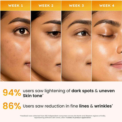 Hyphen 18% Brightening + 20% Collagen Face Serum | Double Serum with 11% Mandarin 5% Niacinamide 2% PGA & Bakuchiol | Brightening & Collagen Boost | Dark Spots & Melanin Reduction | All Skin Type-50ml