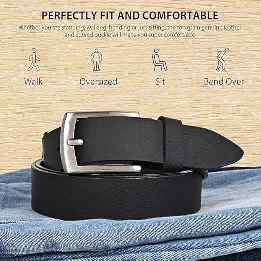 JUST-STYLE Belts for Men Leather Original