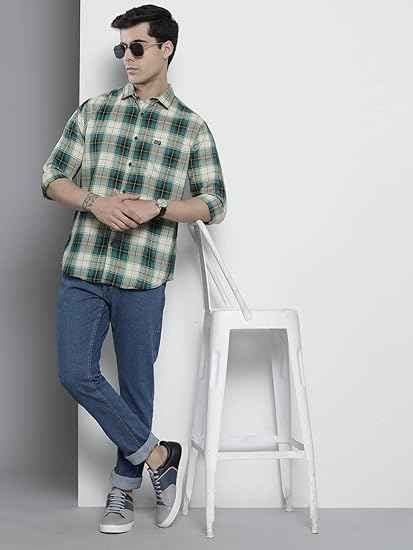 The Indian Garage Co Men's Cotton Regular Casual Shirt