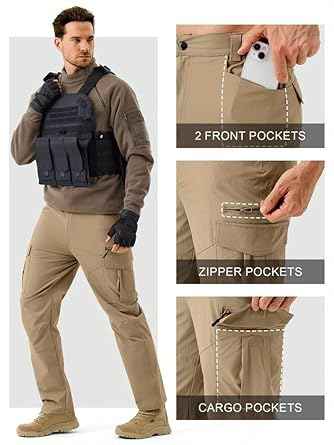TOPLOT Men's Functional Straight-Fit Cargo Pants