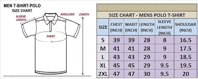 Men's Solid Cotton Rich Polo T Shirt