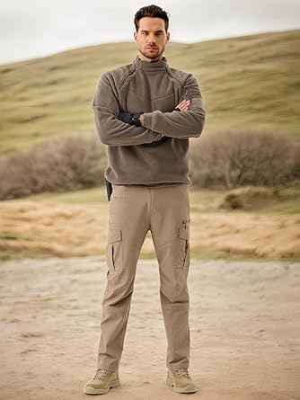 TOPLOT Men's Functional Straight-Fit Cargo Pants
