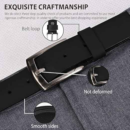 JUST-STYLE Belts for Men Leather Original