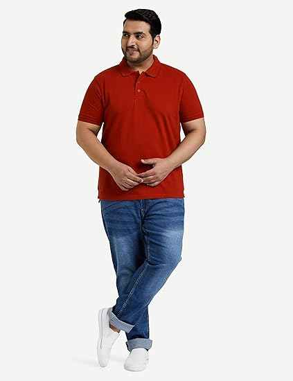 Symbol Men's Cotton Rich Solid Polo Tshirt