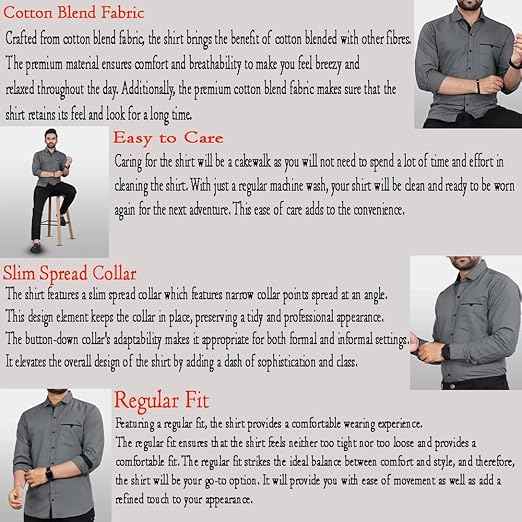 CB-COLEBROOK Men's Regular Fit Solid Soft Touch Cotton Casual Shirt