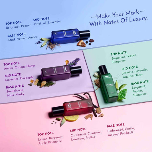 Park Avenue Luxury Perfume Gift Set for Men, 4x20 ml | Euphoria, Conquer, Harmony & Discoverer Perfume | Eau De Parfum | Premium Luxury Perfume for Corporate Man | Long lasting Fragrance | Gift for Men.