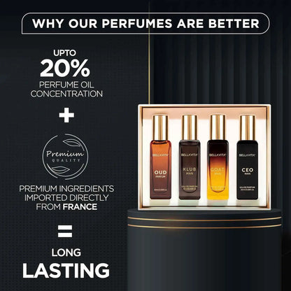 Bella Vita Luxury Long Lasting Men Gift Set | Perfume for Man | Woody, Citrusy, Oud, Premium Fragrance Scent