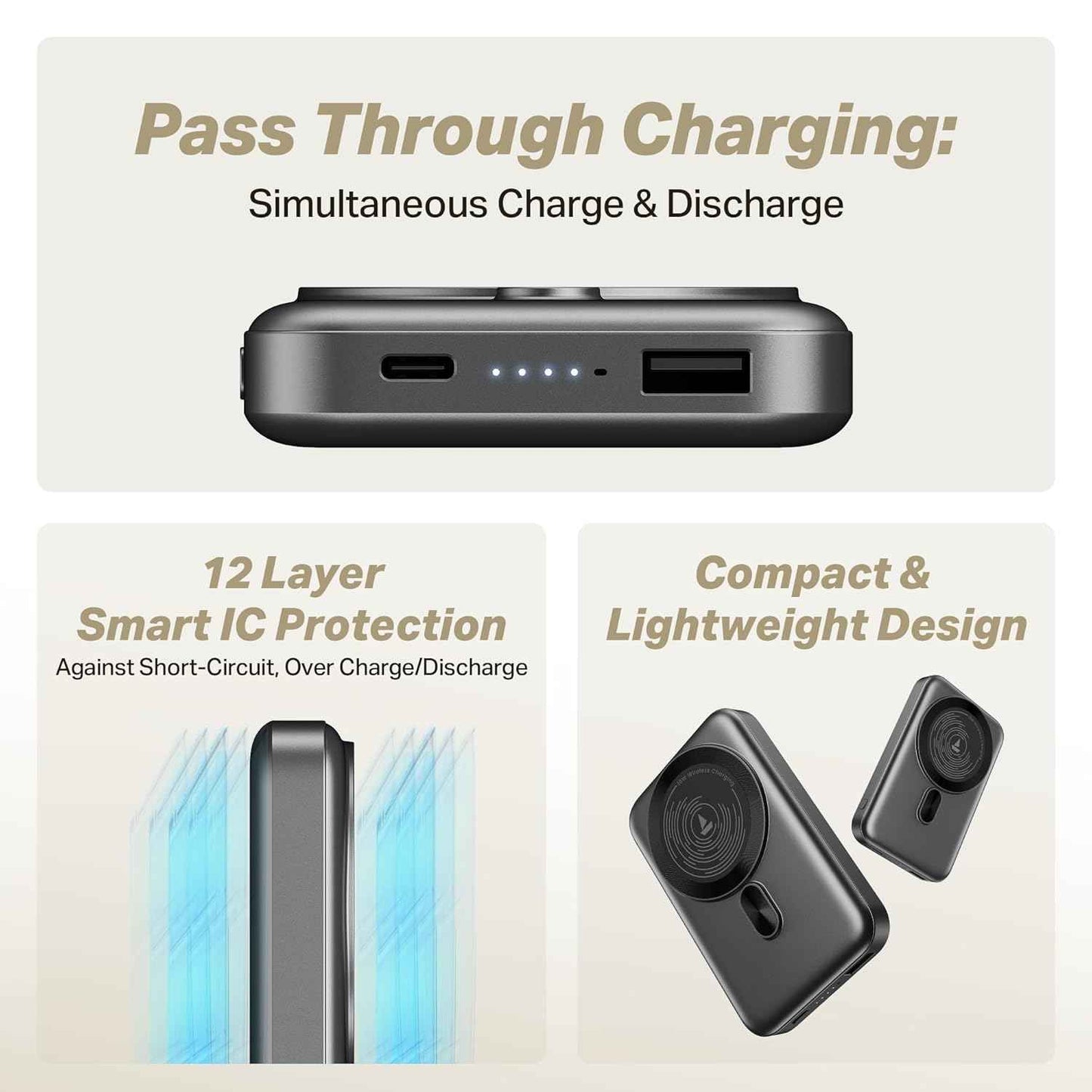 boAt New Launch 10000mAh Magnetic Wireless Powerbank.