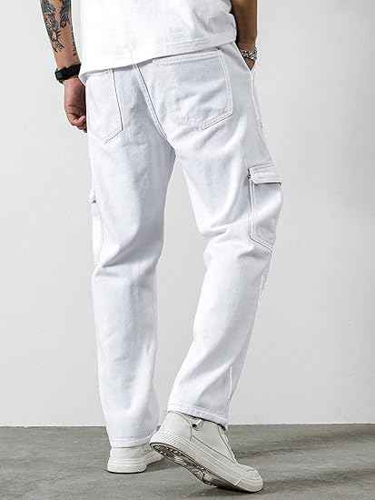 AVANOVA Bell-Bottom Men Cargo Jeans
