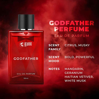 BEARDO Godfather Perfume For Men, 100Ml | Aromatic, Spicy Perfume For Men Long Lasting Perfume For Date Night Fragrance | Body Spray For Men | Valentines Day Gift For Husband | Boyfriend