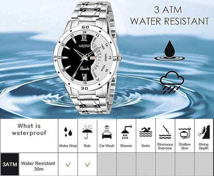 Matrix Analog Day & Day Wrist Watch for Men & Boys