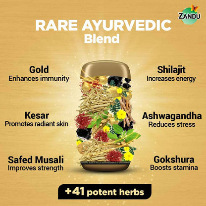 Zandu Shilajitprash, combination of Shilajit and selected herbs of Chyawanpash, a powerhouse of 47 potent Ayurvedic herbs | 3 Action formula to boost strength, stamina & immunity | 900 Gm