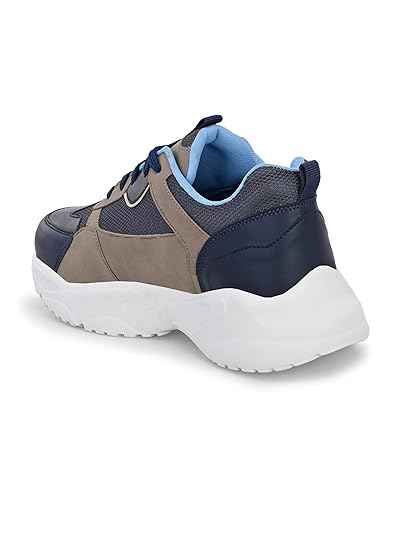 EL PASO Men Faux Leather Casual Lace Up Sneakers