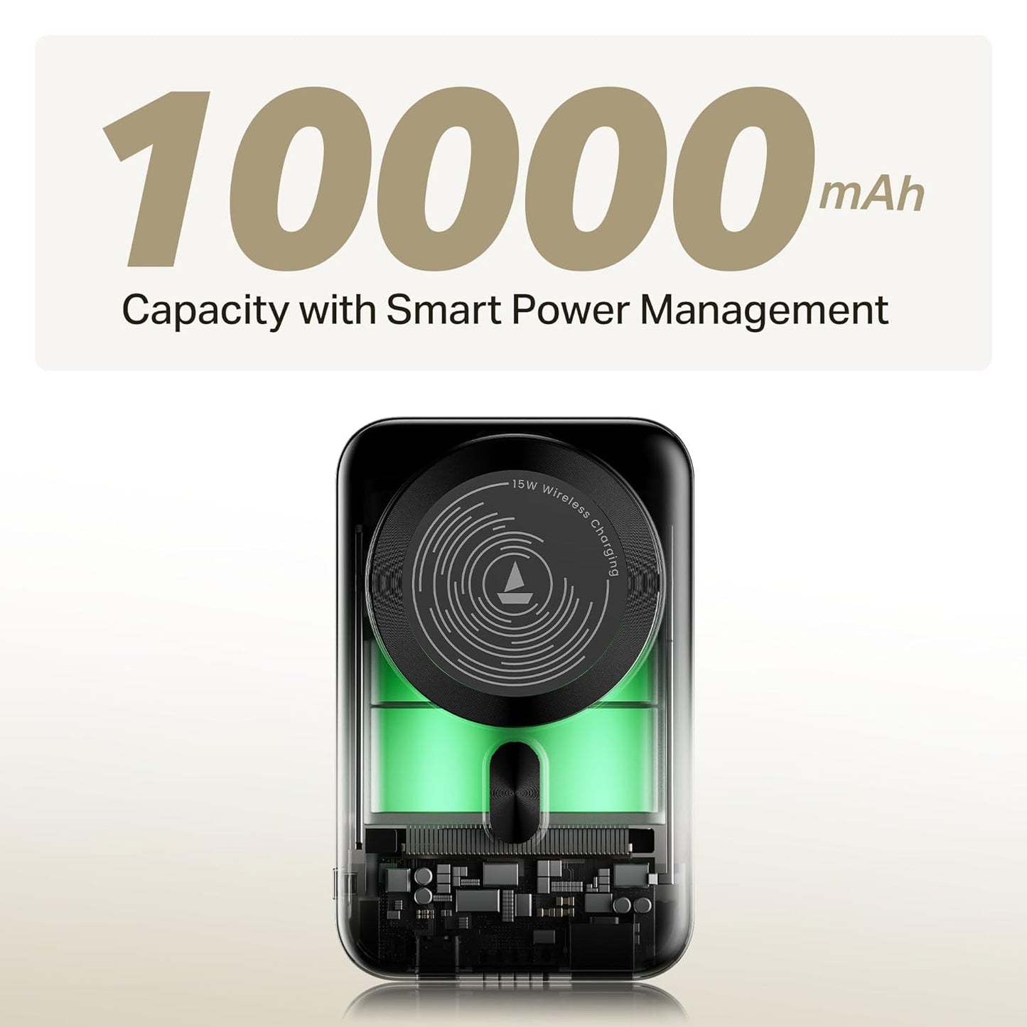 boAt New Launch 10000mAh Magnetic Wireless Powerbank.