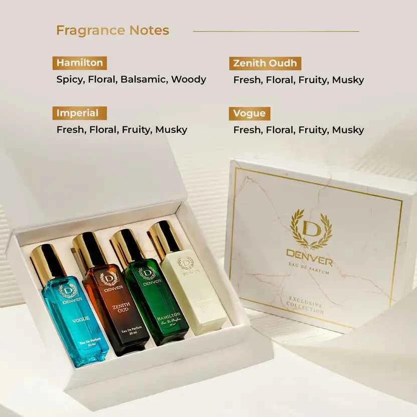 DENVER Luxury Collection Unisex Gift Pack (20ml x 4) Perfume - 80 ml