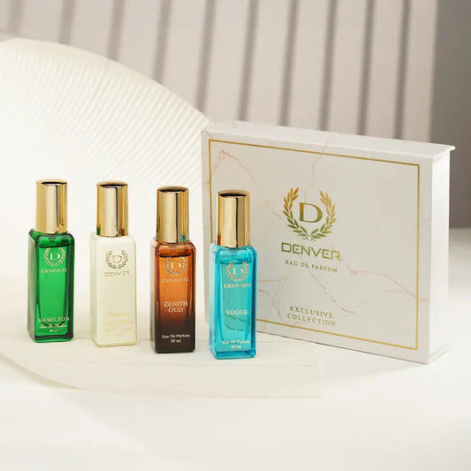 DENVER Luxury Collection Unisex Gift Pack (20ml x 4) Perfume - 80 ml Zudiostore