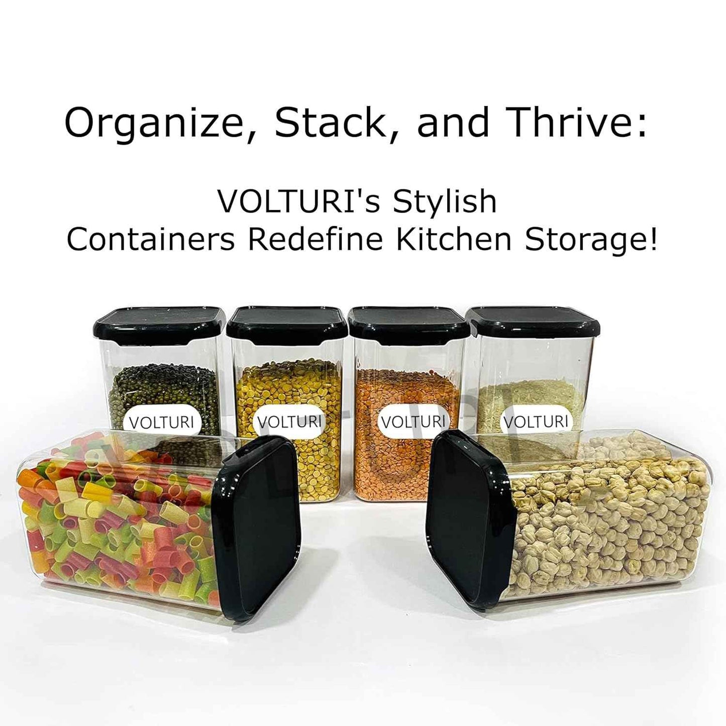 VOLTURI Air Tight Kitchen Containers Set of 6 Kitchen Storage Box