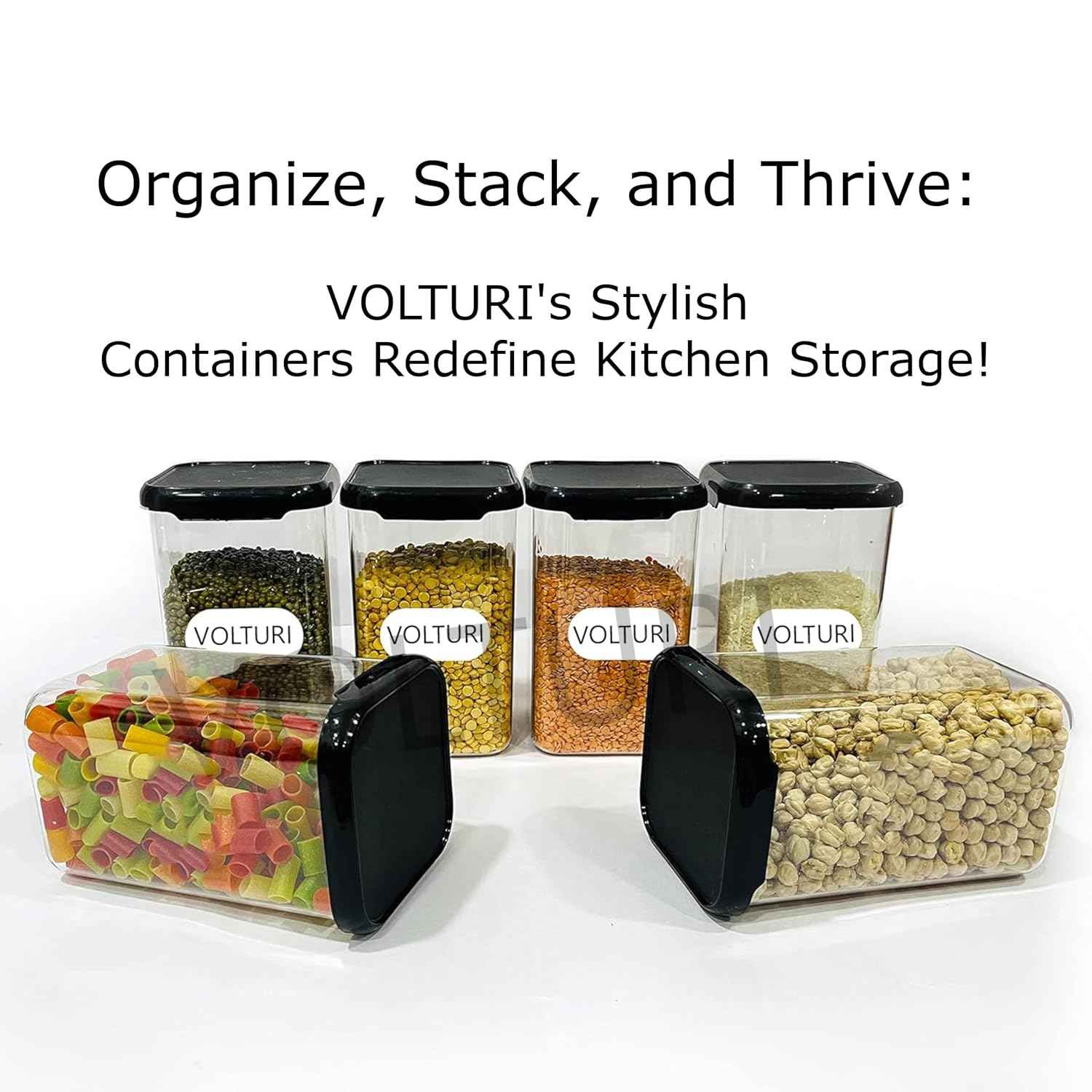 VOLTURI Air Tight Kitchen Containers Set of 6 Kitchen Storage Box