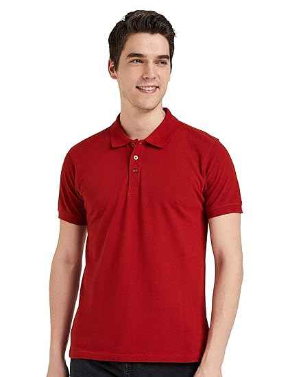 Symbol Men's Cotton Rich Solid Polo Tshirt