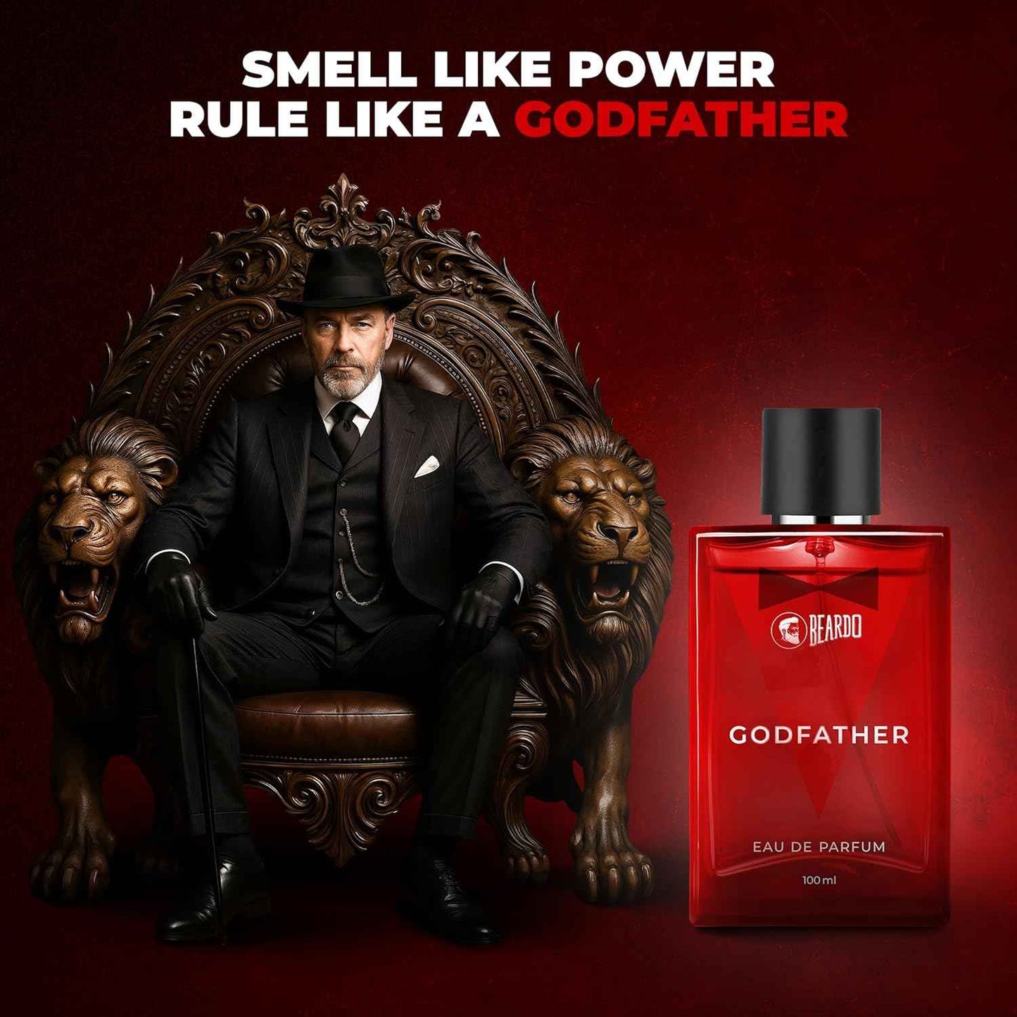 BEARDO Godfather Perfume For Men, 100Ml | Aromatic, Spicy Perfume For Men Long Lasting Perfume For Date Night Fragrance | Body Spray For Men | Valentines Day Gift For Husband | Boyfriend