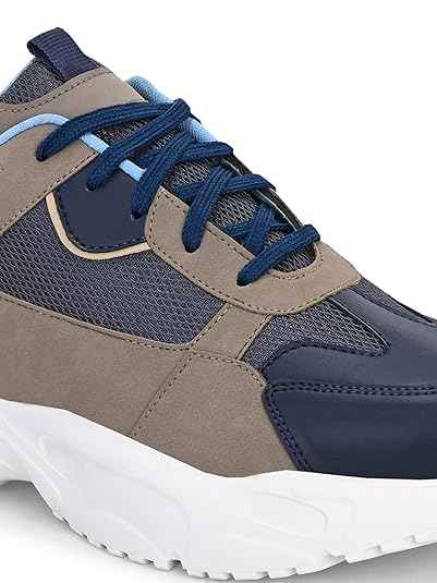 EL PASO Men Faux Leather Casual Lace Up Sneakers