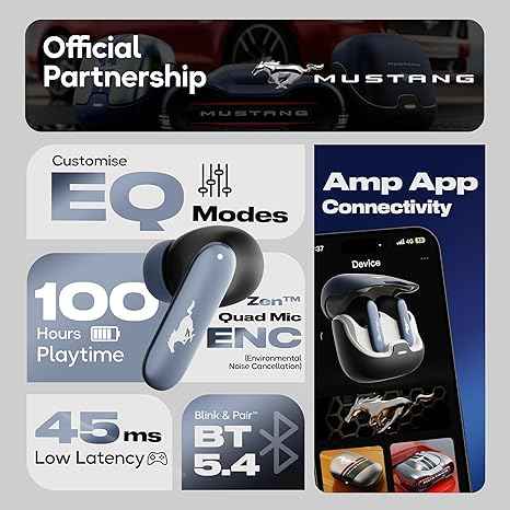 GOBOULT x Mustang Derby Truly Wireless in Ear Earbuds with 100H Playtime