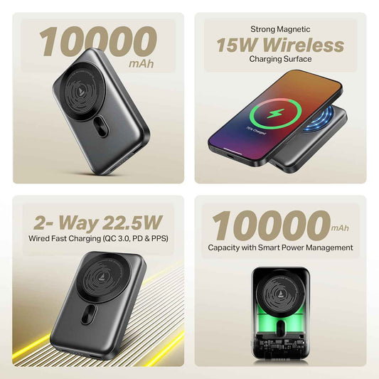 boAt New Launch 10000mAh Magnetic Wireless Powerbank.