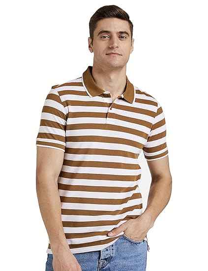 Symbol Men's Cotton Rich Striped Polo Tshirts