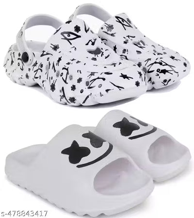 Clogs for Men |Lightweight & Stylish Clog Sandal for Men slippers,slides,water proof, for Men stylish | Perfect Filp-Flops for daily wear walking Slippers Combo Pack (Copy)