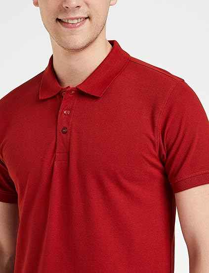 Symbol Men's Cotton Rich Solid Polo Tshirt