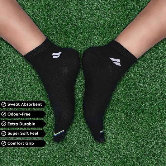 12 Pairs Solid Cotton Ankle Length Socks for Men & Women, Multicolor